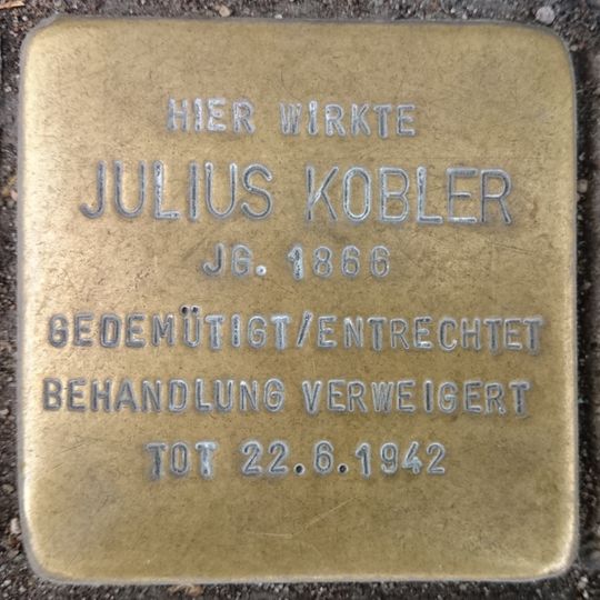 Stolperstein en memoria de Julius Kobler
