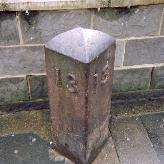 Milepost, Hurst Road, nr jct with Bexley High Street, by Church Hall