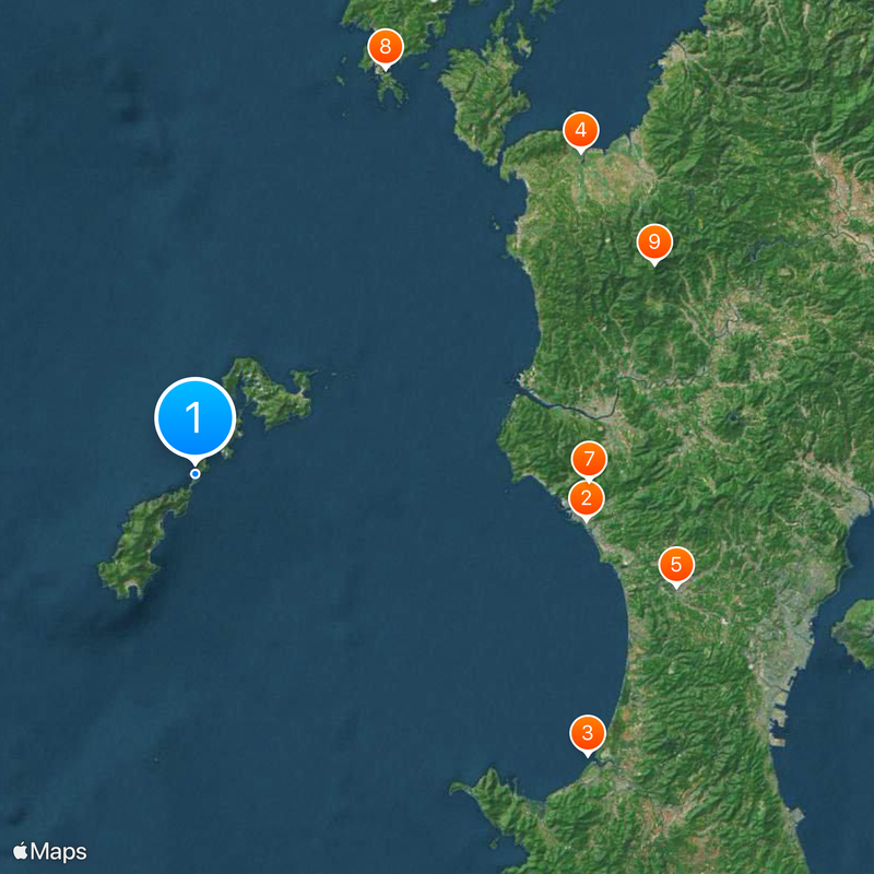 Koshikijima Islands Map