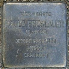Stolperstein dedicated to Paula Breslauer