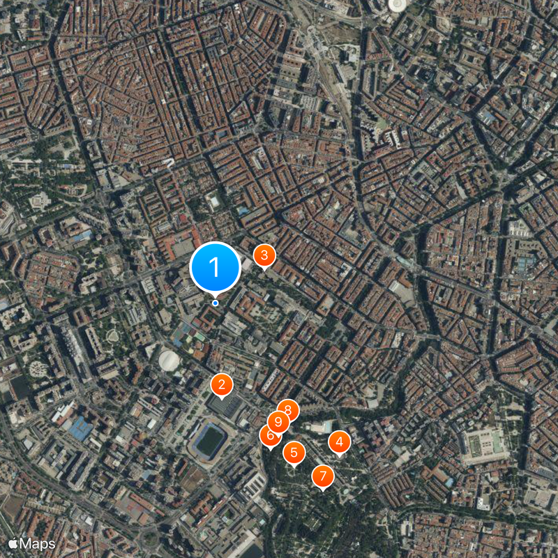 Uniwersytet w Saragossie Mapa