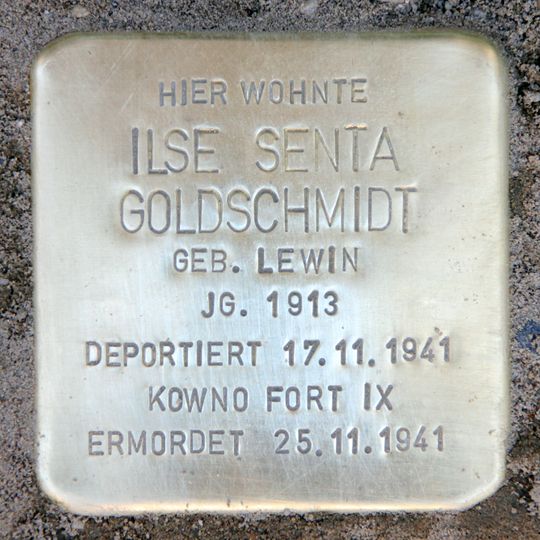 Stolperstein en memoria de Ilse Senta Goldschmidt