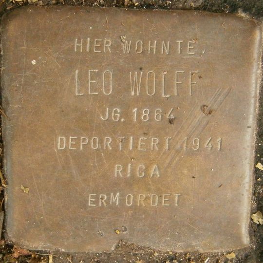 Stolperstein dedicated to Leo Wolff