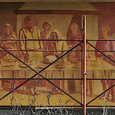 La spartizione della polenta in famiglia