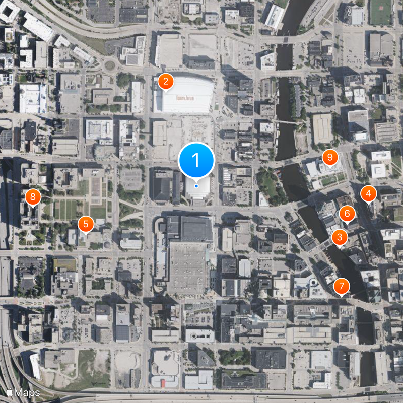 UW-Milwaukee Panther Arena Mapa