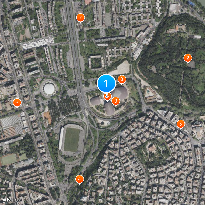 Auditorium Parco della Musica Mappa