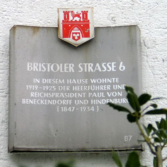 Stadttafel Bristoler Straße 6