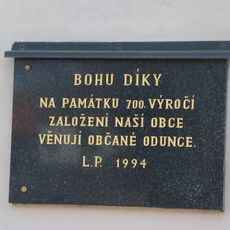 Pamětní deska 700 let Odunce