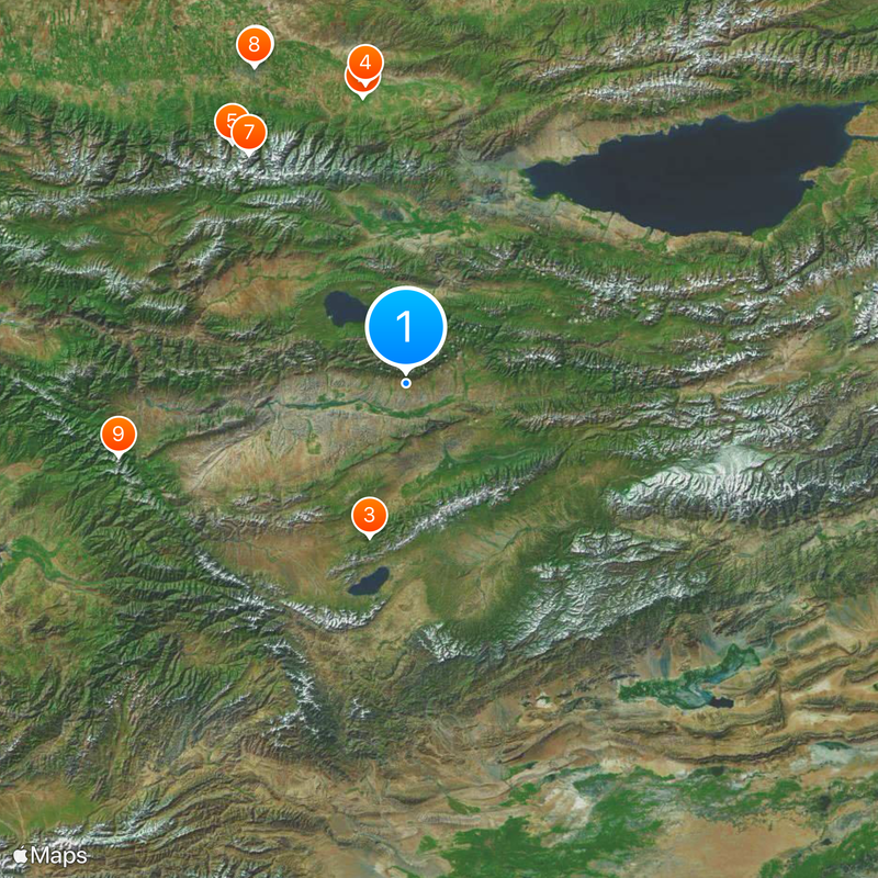 Provincia di Naryn Mappa