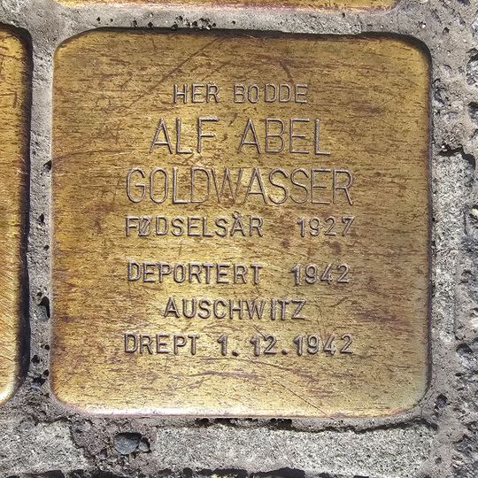 Stolperstein en memoria de Alf Abel Goldwasser