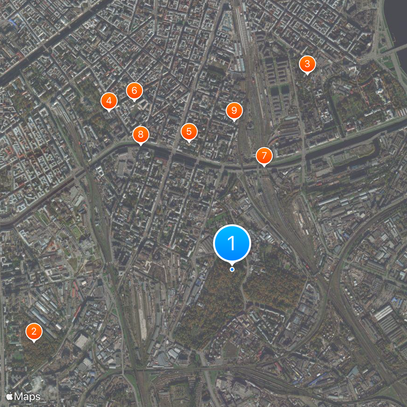 Literatorskie mostki Map