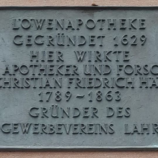 Gedenktafel für Christian Friedrich Hänle