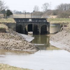 Footbridge, Road Bridge And Sluices