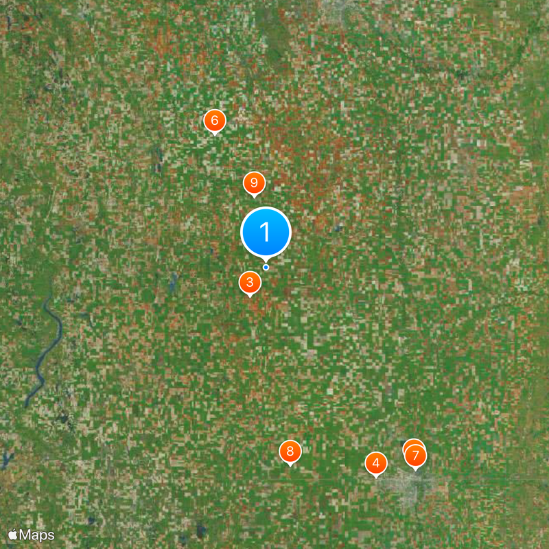KVLY-TV mast Map