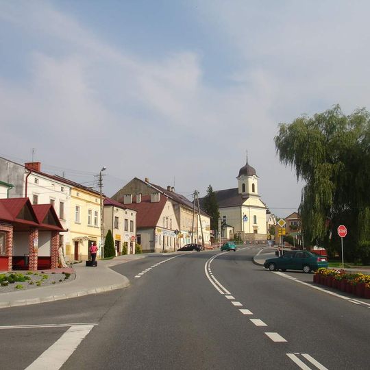 Miasteczko w ob. granicach administracyjnych