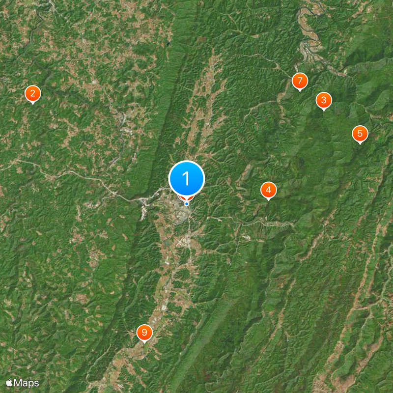 Monongahela National Forest Mapa