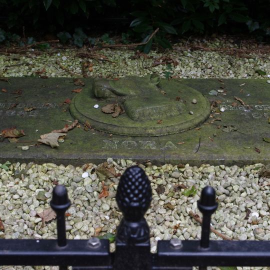 Grafmonument opgericht ter nagedachtenis aan de hond Nora geboren in 1893