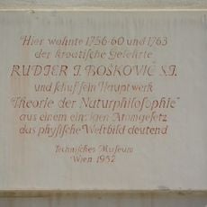 Plaque for Rugjer Josip Bošković