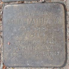 Stolperstein dedicated to Anna Mathiason