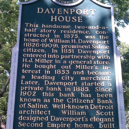 Davenport House Historical Marker