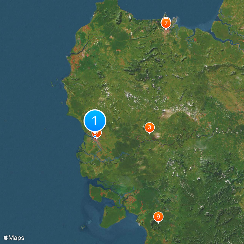 The Equator monument Map