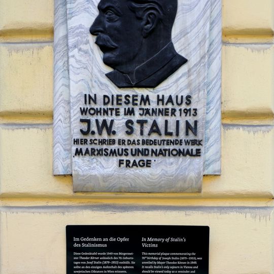 Gedenktafel für Josef Stalin