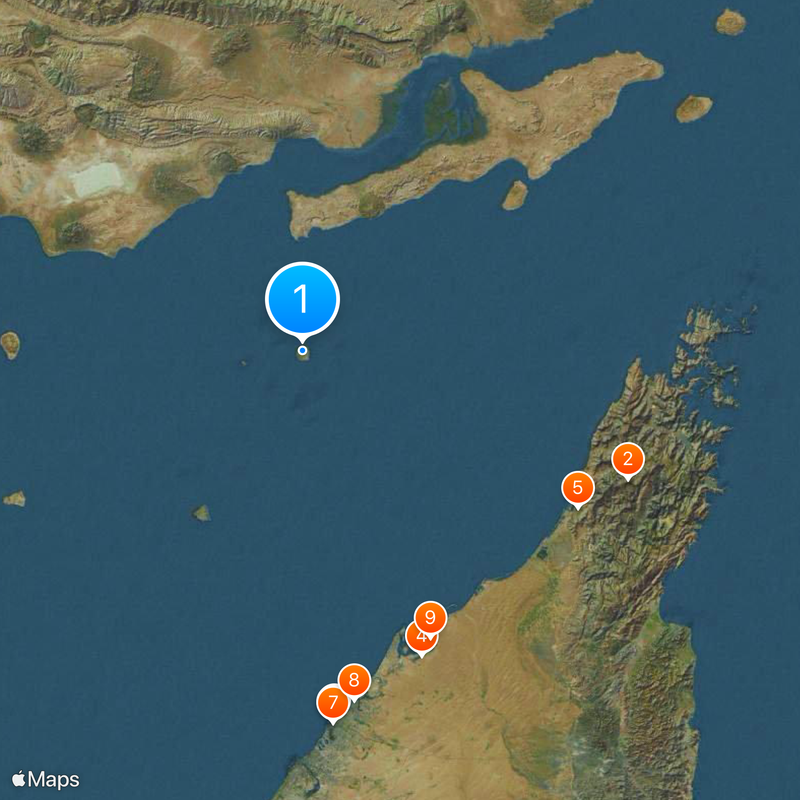 Greater Tunb Island Carte
