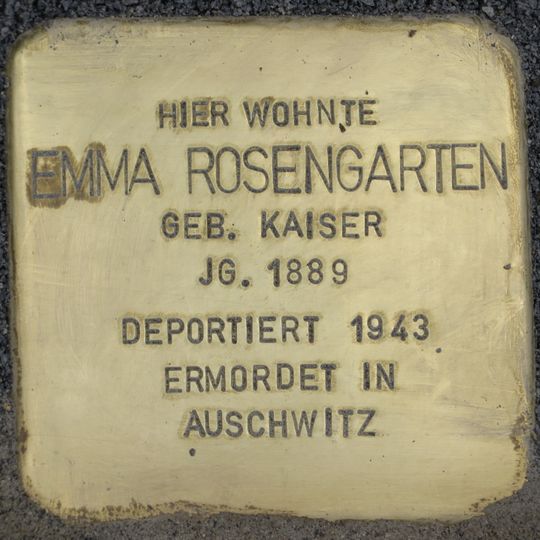 Stolperstein en memoria de Emma Rosengarten