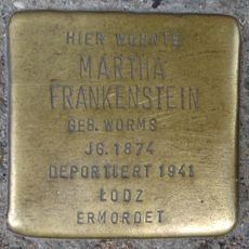 Stolperstein dedicated to Martha Frankenstein