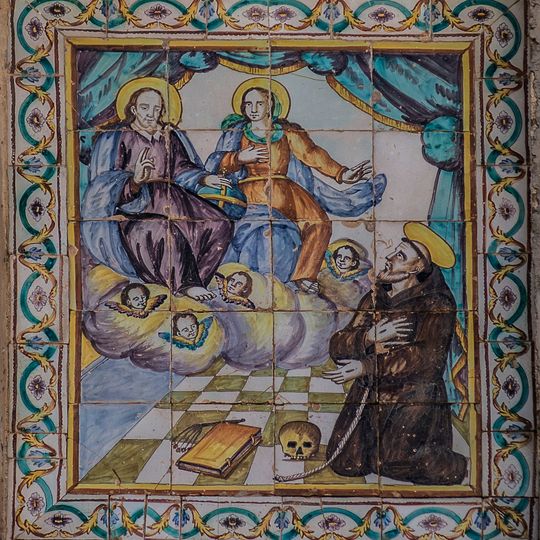 Ceramic panel of Saint Francis of Assisi