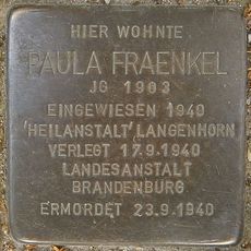 Stolperstein dedicated to Paula Fraenkel