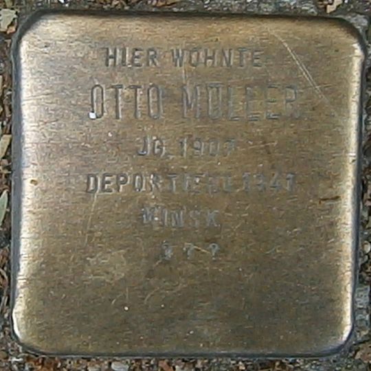 Stolperstein dedicated to Otto Müller