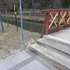 Lávka přes Šťávnici v Luhačovicích u tenisového areálu