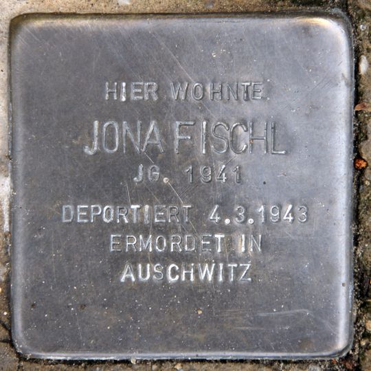 Stolperstein en memoria de Jona Fischl
