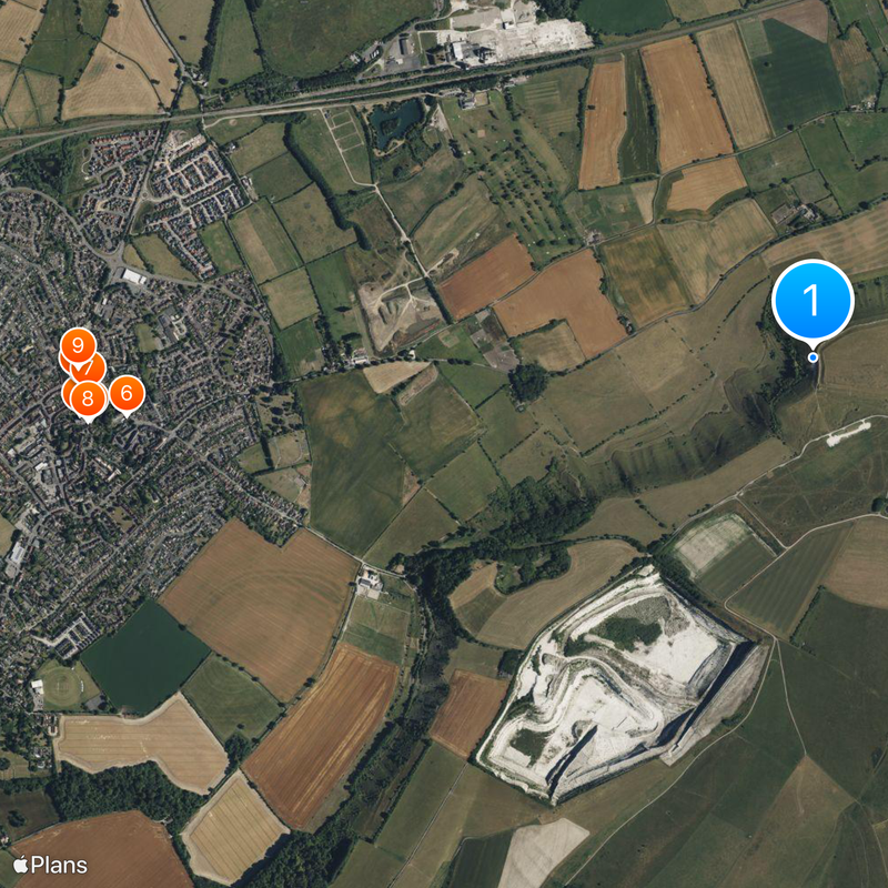 Westbury White Horse Map