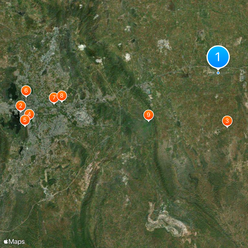 Udaipur Airport Map