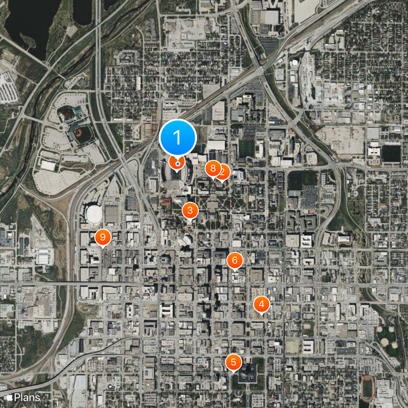 Memorial Stadium Mapa
