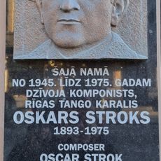 Commemorative plaque to Oskars Stroks