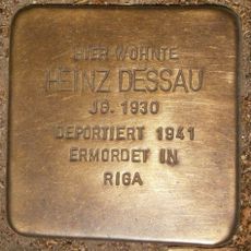 Stolperstein dedicated to Heinz Dessau