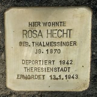 Stolperstein dedicated to Rosa Hecht