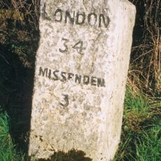 Milestone, London Road; Little London, opp. Belmont and 20m N of Wendover Motor Services Garage