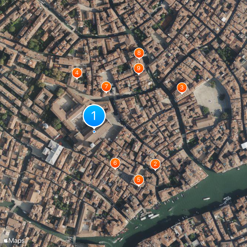 Basílica de Santa María dei Frari Mapa