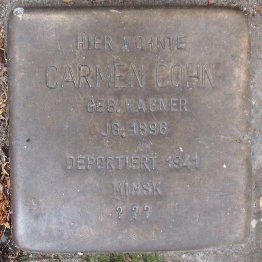 Stolperstein en memoria de Carmen Cohn