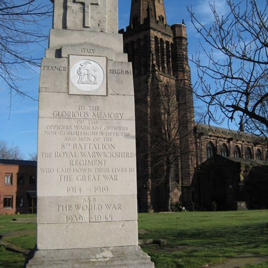 Aston War Memorial To The 8th Battalion, The Warwickshire Regiment