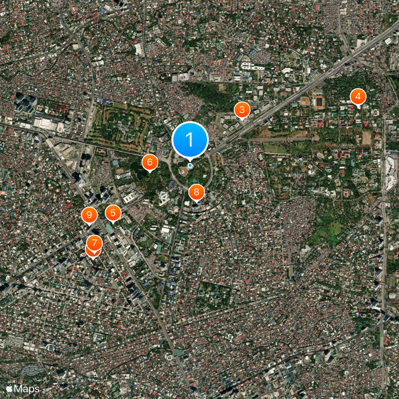 Quezon Memorial Circle Carte