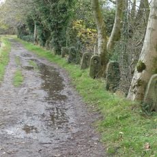 Macclesfield Canal stone fence posts north of Bridge No.20