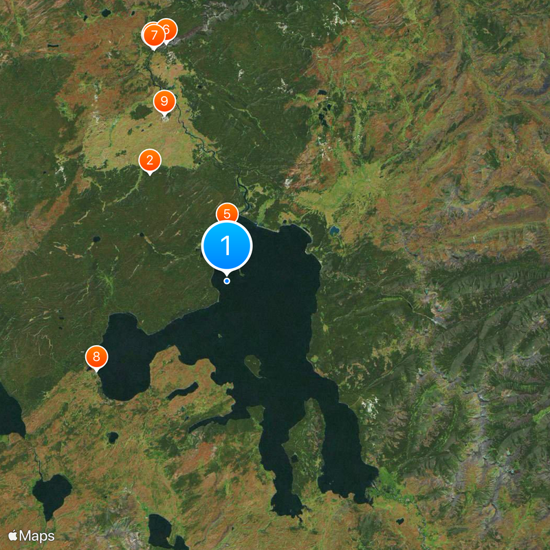 Yellowstone hotspot Map