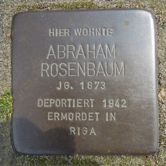 Stolperstein em memória de Abraham Rosenbaum