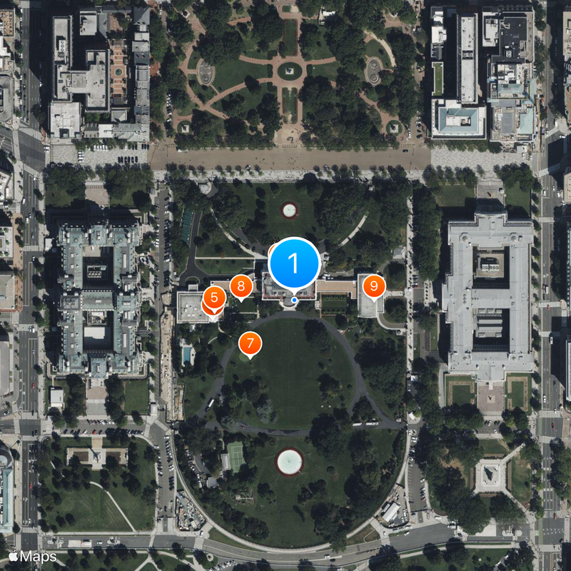 White House Christmas tree Map