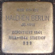 Stolperstein dedicated to Malchen Berlin